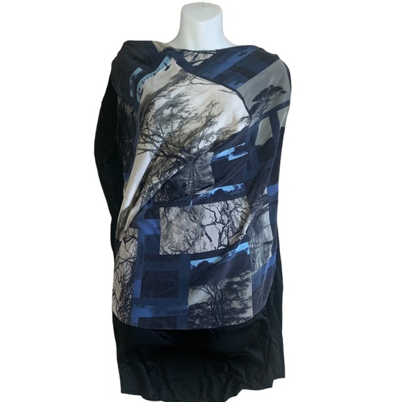 EDUN Silk Draped Dress Size Medium - Picture 2 of 11